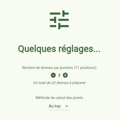 Fixer le nombre de donnes